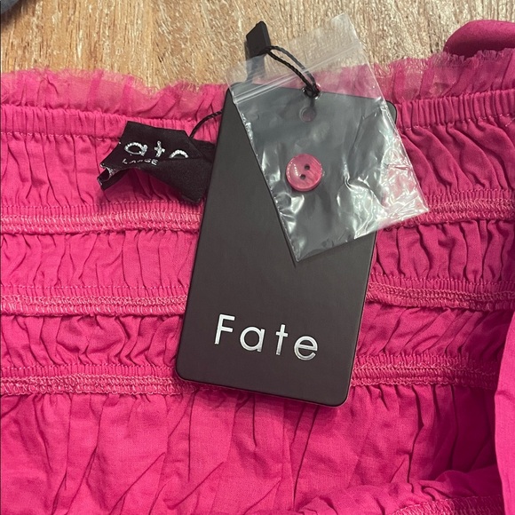 NWT 100% Cotton Tie-Shoulder Midi Dress in Bright Pink - Picture 5 of 8